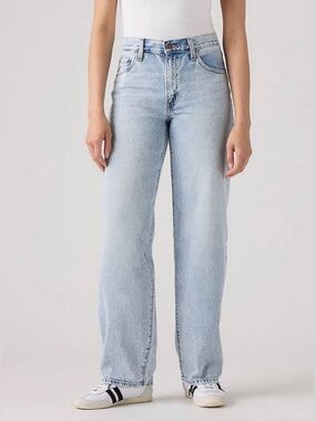 Levi’s baggy dad jeans light wash size 26 loose fit straight leg